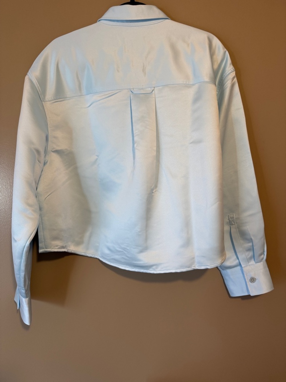 J. Crew Étienne cropped button-up shirt in duchesse satin - Picture 3 of 5
